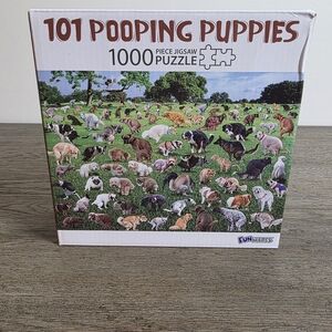 101 Pooping Puppies Jigsaw Puzzle - Multicolor
